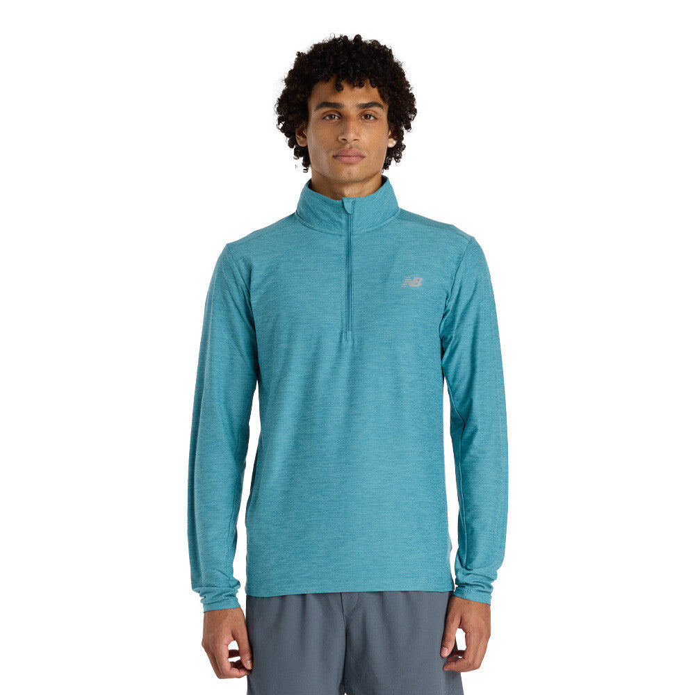 New Balance Space Dye 1/4 Zip Men's Running Top - Blue