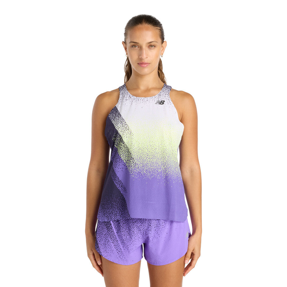 New Balance Race Day Ultra Light Printed Women's Tank Top - Electric Purple