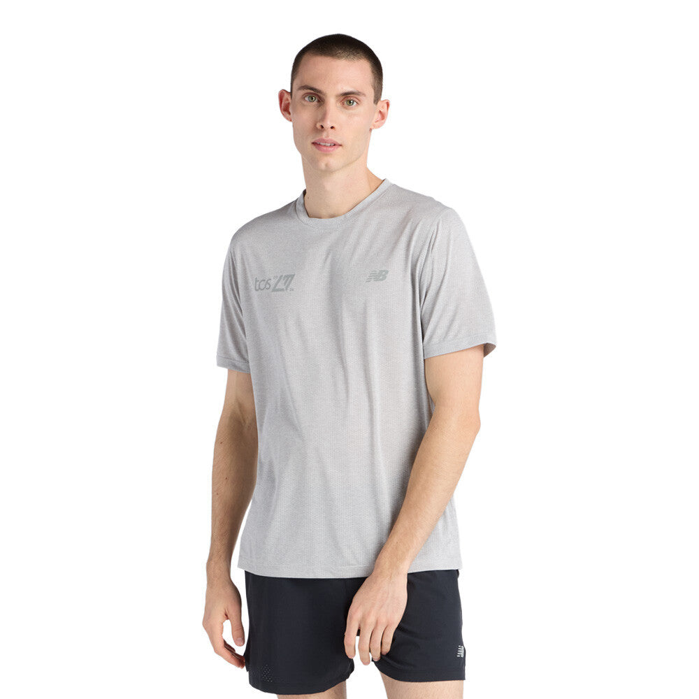 New Balance London Edition RC Essential Men's Running T-Shirt - Grey