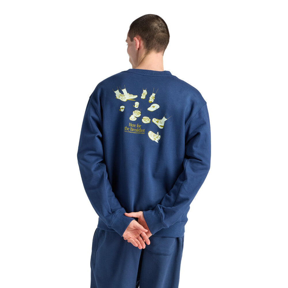 New Balance London Edition Athletics Graphic Men's Top - Navy Blue