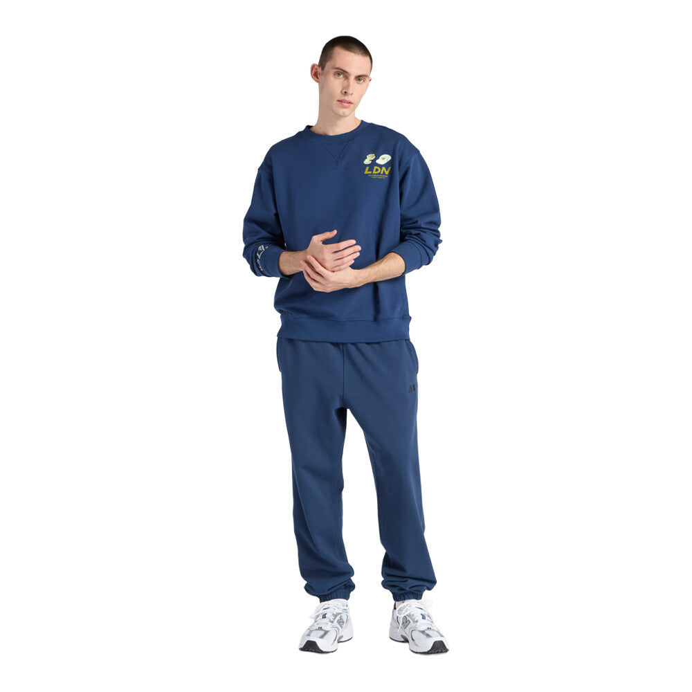 New Balance London Edition Athletics Graphic Men's Top - Navy Blue