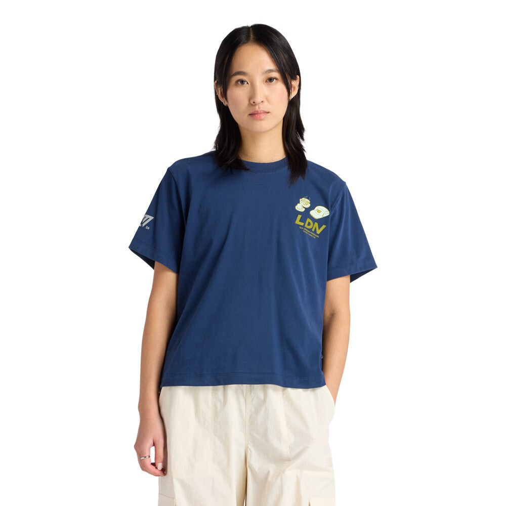 New Balance London Edition Oversized Graphic Women's T-Shirt - Purple