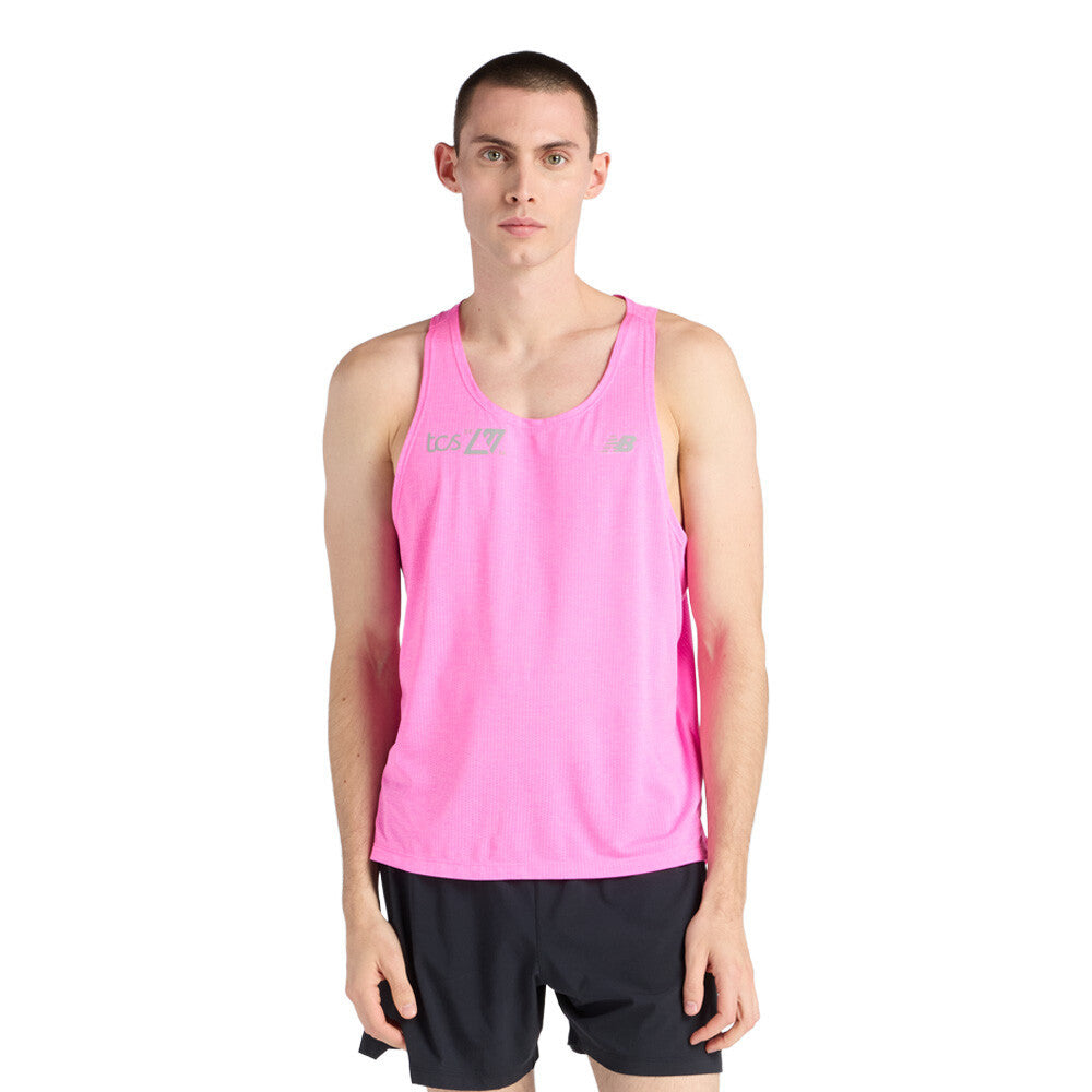 New Balance London Edition Athletics Men's Running Vest - Pink