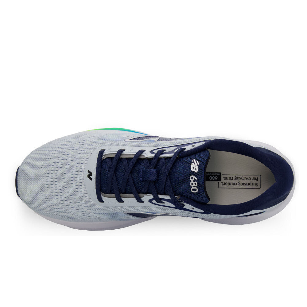 New Balance Fresh Foam 680v9 Men's Running Shoes (2E Width) - Light Zinc Blue/Altitude/Alkaline Green