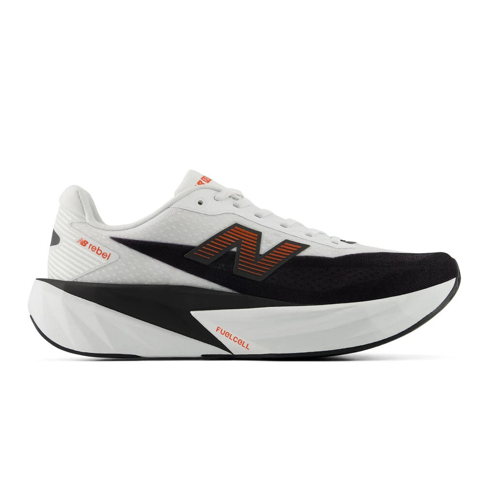 New Balance FuelCell Rebel v5 Men's Running Shoes - White/Neo Flame