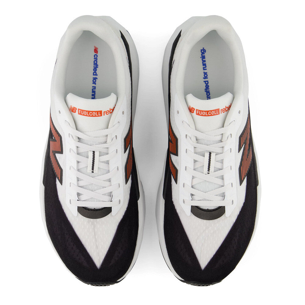 New Balance FuelCell Rebel v5 Men's Running Shoes - White/Neo Flame