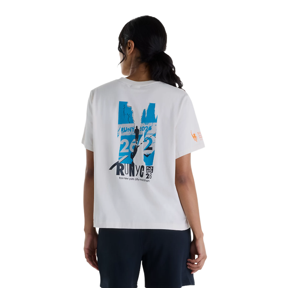 New Balance TCS NYC Marathon Women's T-Shirt - Linen