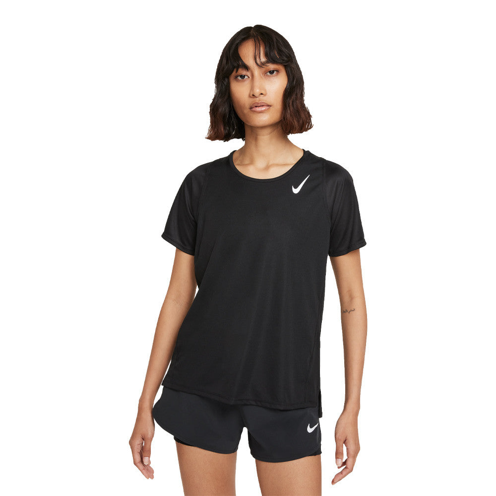 Nike Dri-FIT Race Women's Running T-Shirt - Black/Reflective Silver
