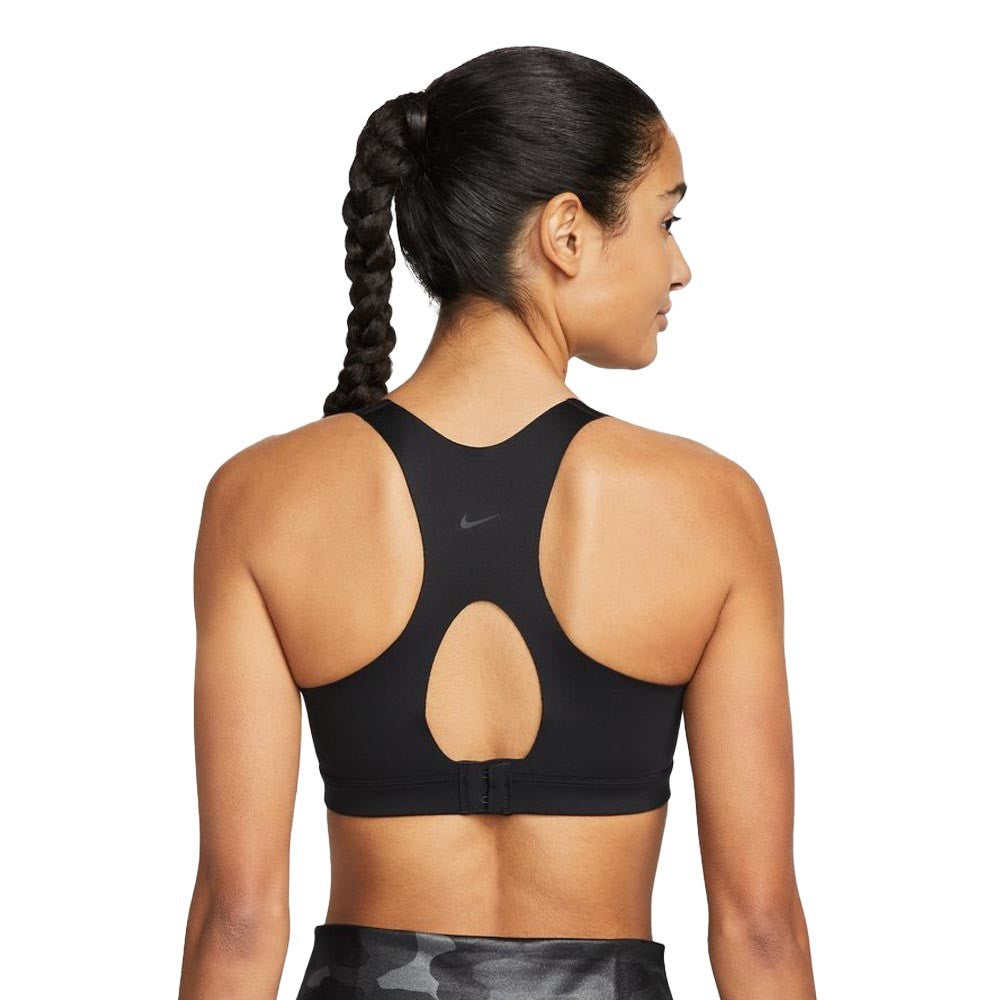 Nike Dri-FIT Alpha Zip-Front Women's Sports Bra - Black/Dark Smoke Grey