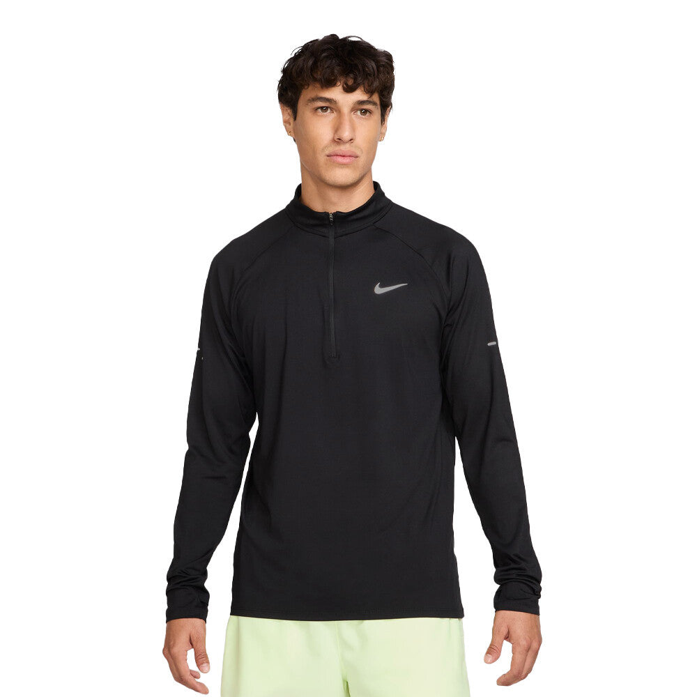 Nike Dri-FIT Stride 1/4-Zip Men's Running Top - Black/Reflective Silver