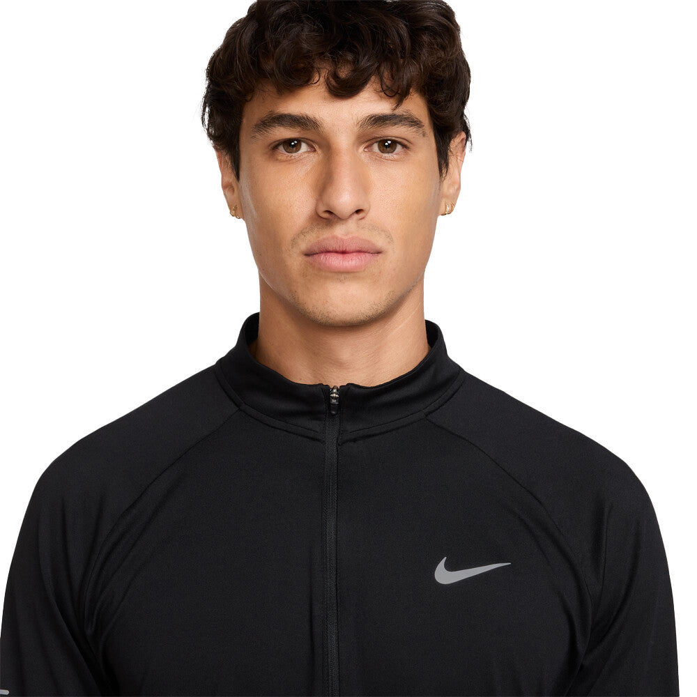 Nike Dri-FIT Stride 1/4-Zip Men's Running Top - Black/Reflective Silver