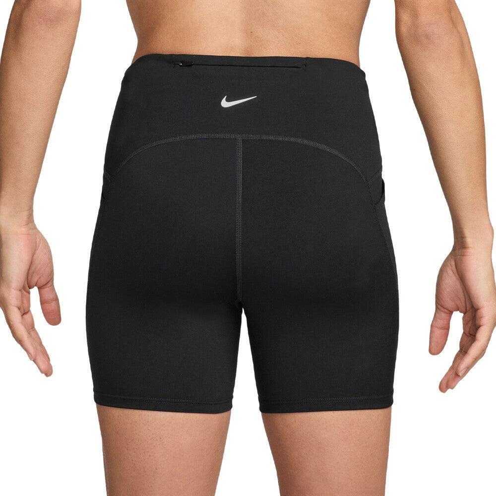 Nike Dri-FIT Swift High-Waisted Women's Shorts - Black/Reflective Silver