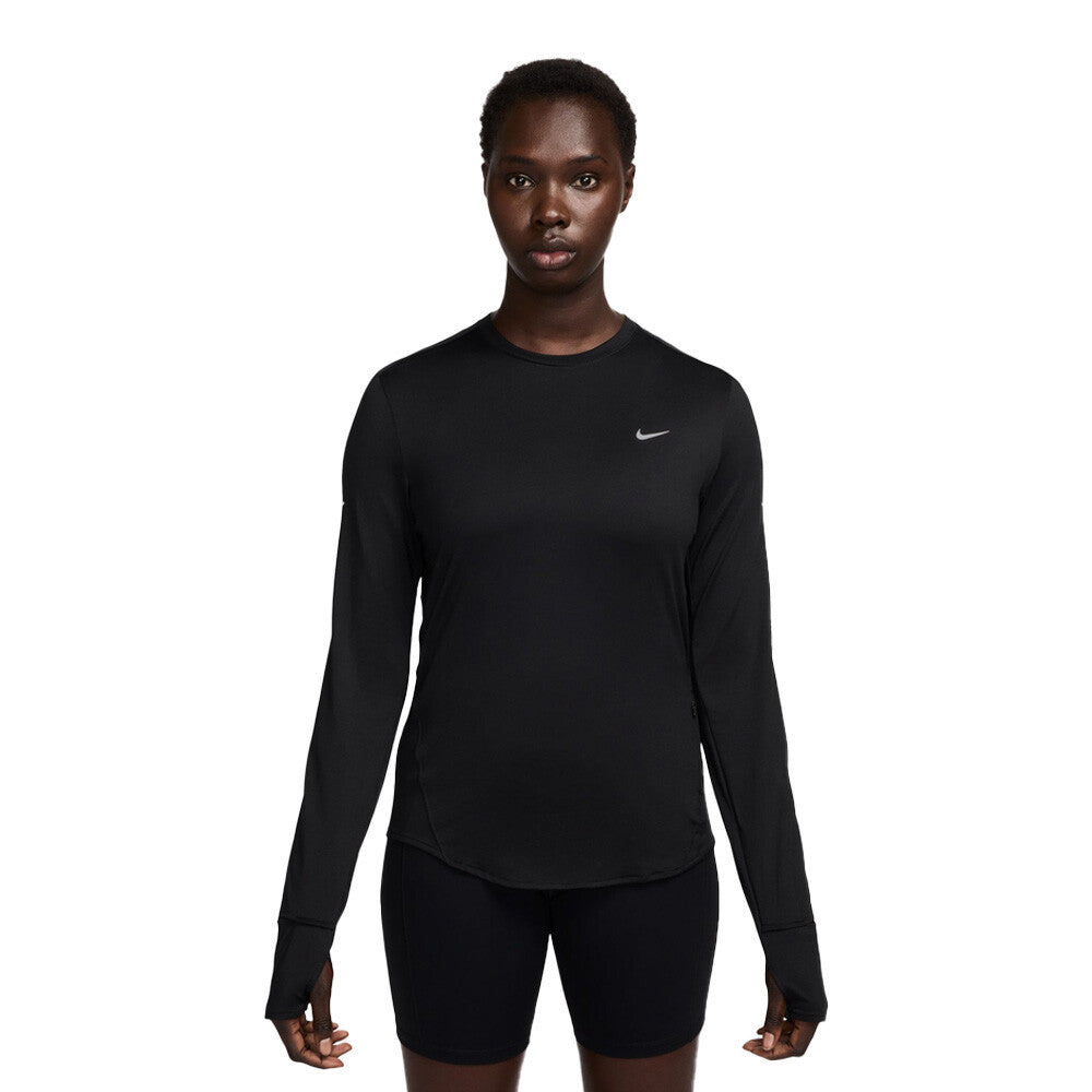 Nike Dri-FIT Swift UV Crew Neck Women's Sweatshirt - Black/Reflective Silver