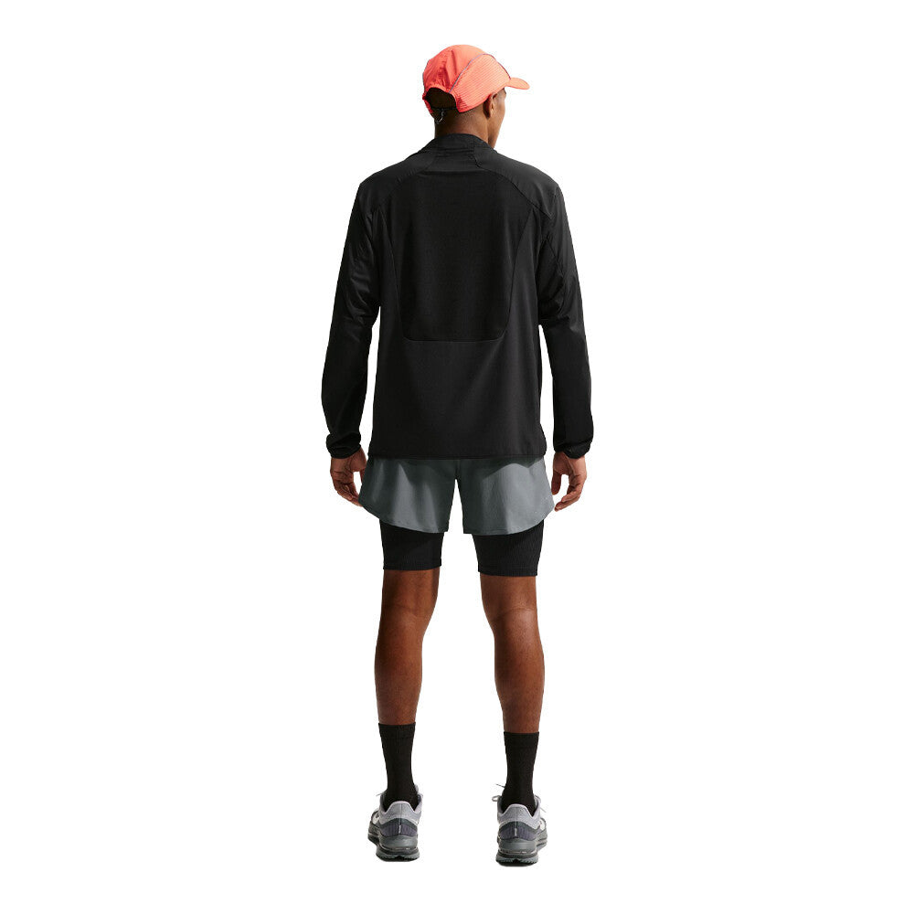 Nike Dri-FIT Stride 5 Inch Brief-Lined Men's Shorts - Smoke Grey/Reflective Silver