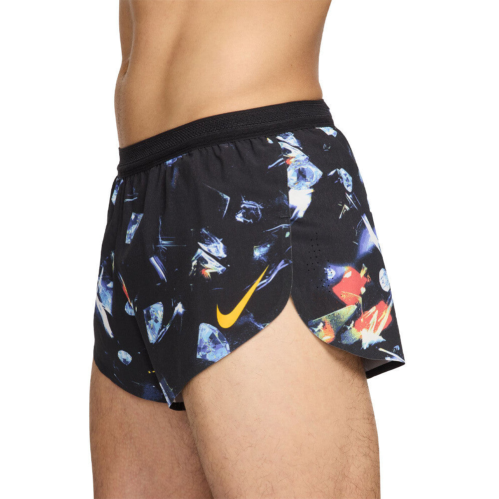 Nike Dri-FIT ADV AeroSwift 2 Inch Brief Lined Men's Running Shorts - Black/Laser Orange