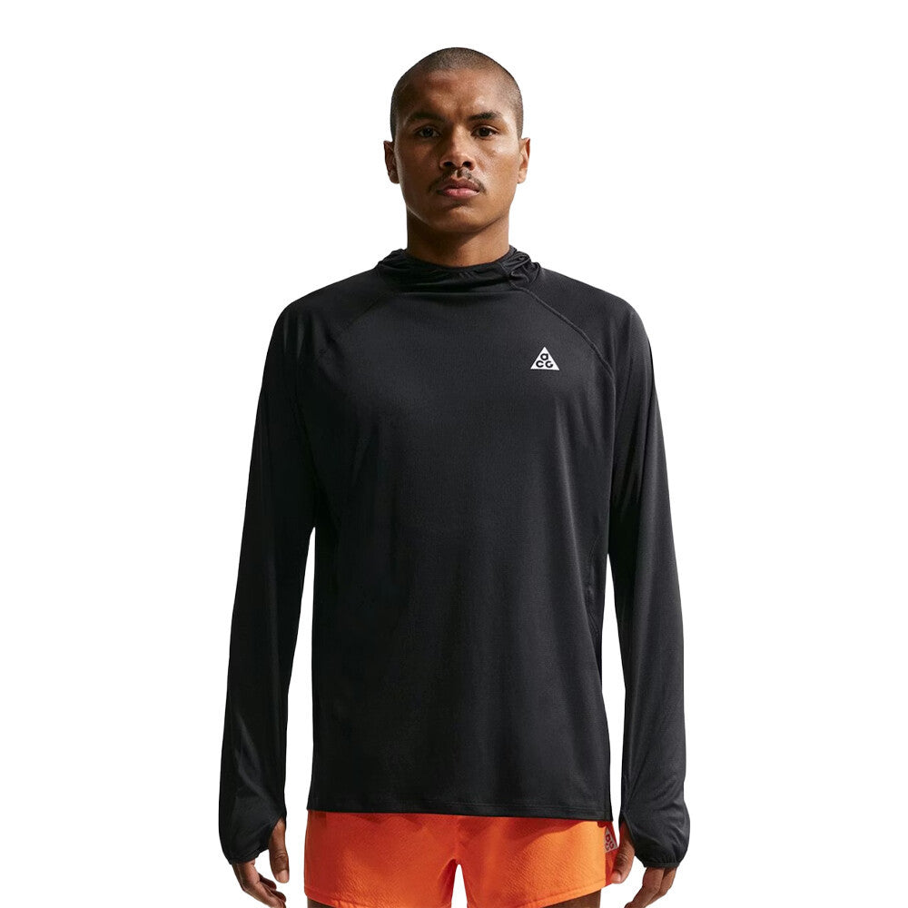 Nike ACG Solar Chase Men's Hooded Trail Running Top - Black