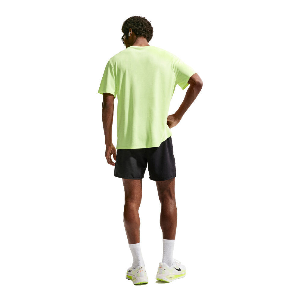 Nike Dri-FIT Miler 5 Inch 2-in-1 Men's Shorts - Black/Reflective Silver