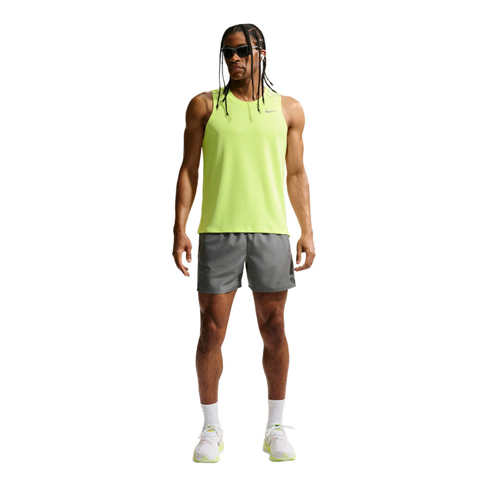 Nike Dri-FIT Miler 5 Inch 2-in-1 Men's Running Shorts - Smoke Grey/Smoke Grey