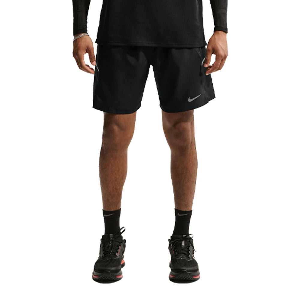 Nike Dri-FIT Miler 7 Inch Brief-Lined Men's Running Shorts - Black/Reflective Silver