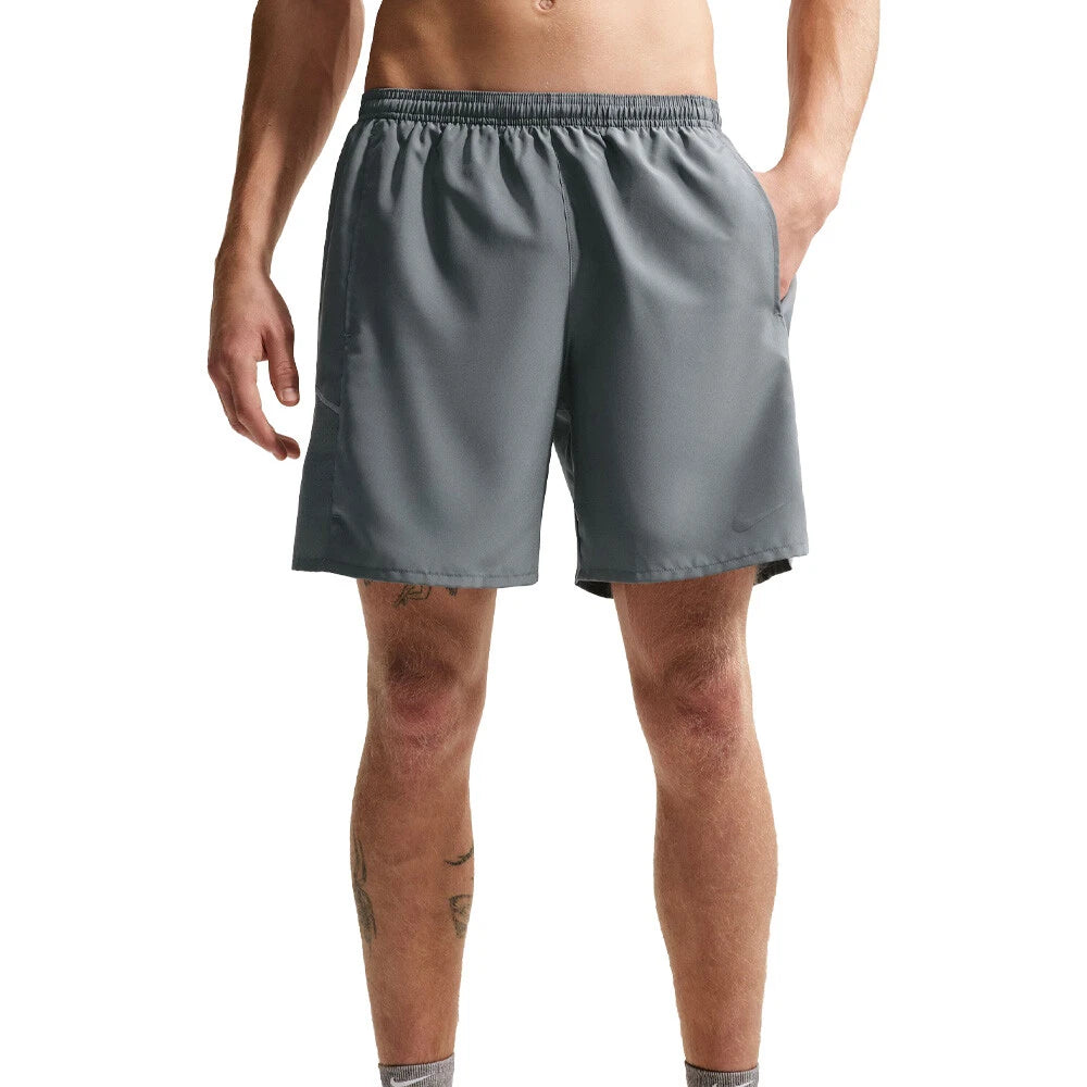 Nike Dri-FIT Miler 7 Inch Brief-Lined Men's Shorts - Smoke Grey/Smoke Grey/Reflective Silver