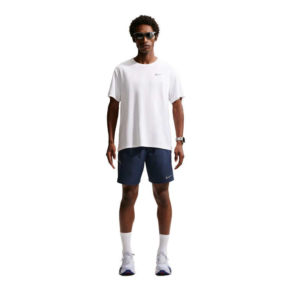 Nike Dri-FIT Miler 7 Inch Brief-Lined Men's Running Shorts - Midnight Navy/Reflective Silver