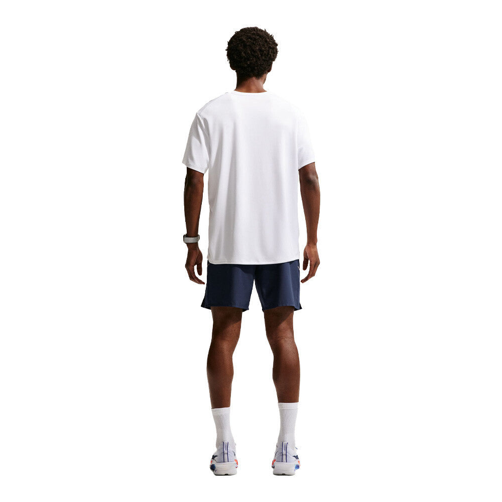 Nike Dri-FIT Miler 7 Inch Brief-Lined Men's Running Shorts - Midnight Navy/Reflective Silver