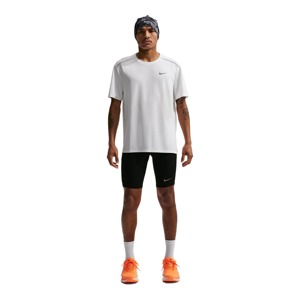 Nike Dri-FIT Miler Men's Running T-Shirt - White/Reflective Silver