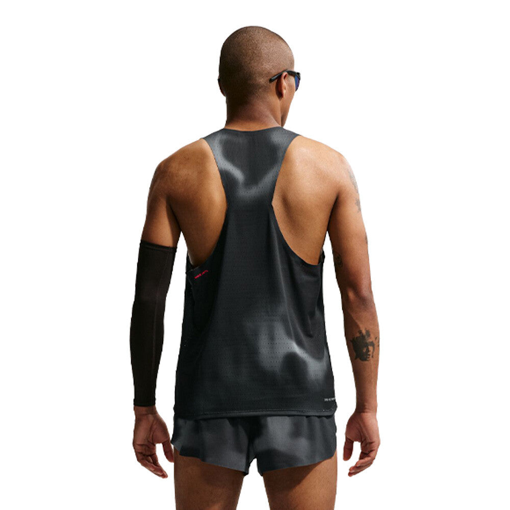Nike Dri-FIT ADV Aeroswift Men's Running Vest - Black/Dark Smoke Grey/Bright Crimson