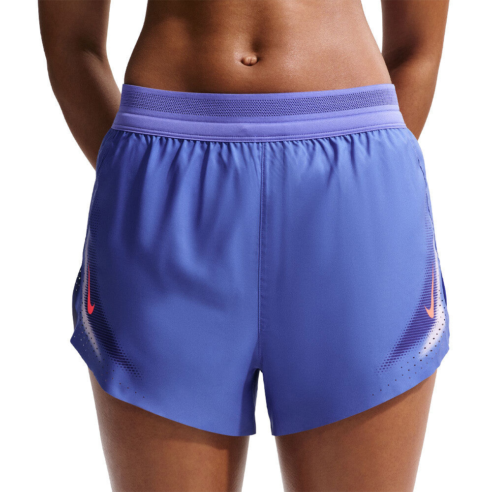 Nike Dri-FIT ADV Aeroswift 3 Inch Women's Running Shorts - Sapphire/Hot Lava