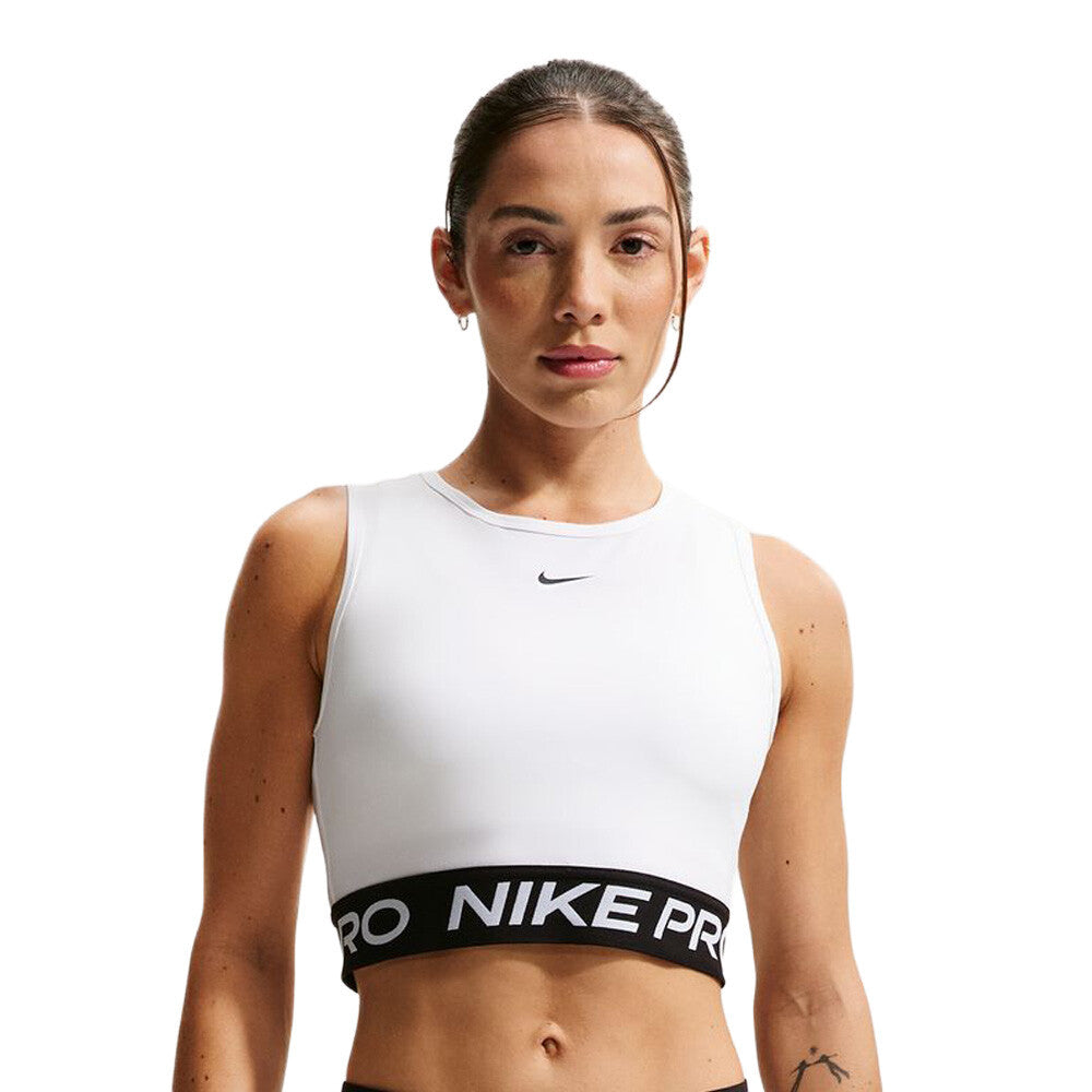 Nike Pro Dri-FIT Women's Tank Top - White/Black (2)