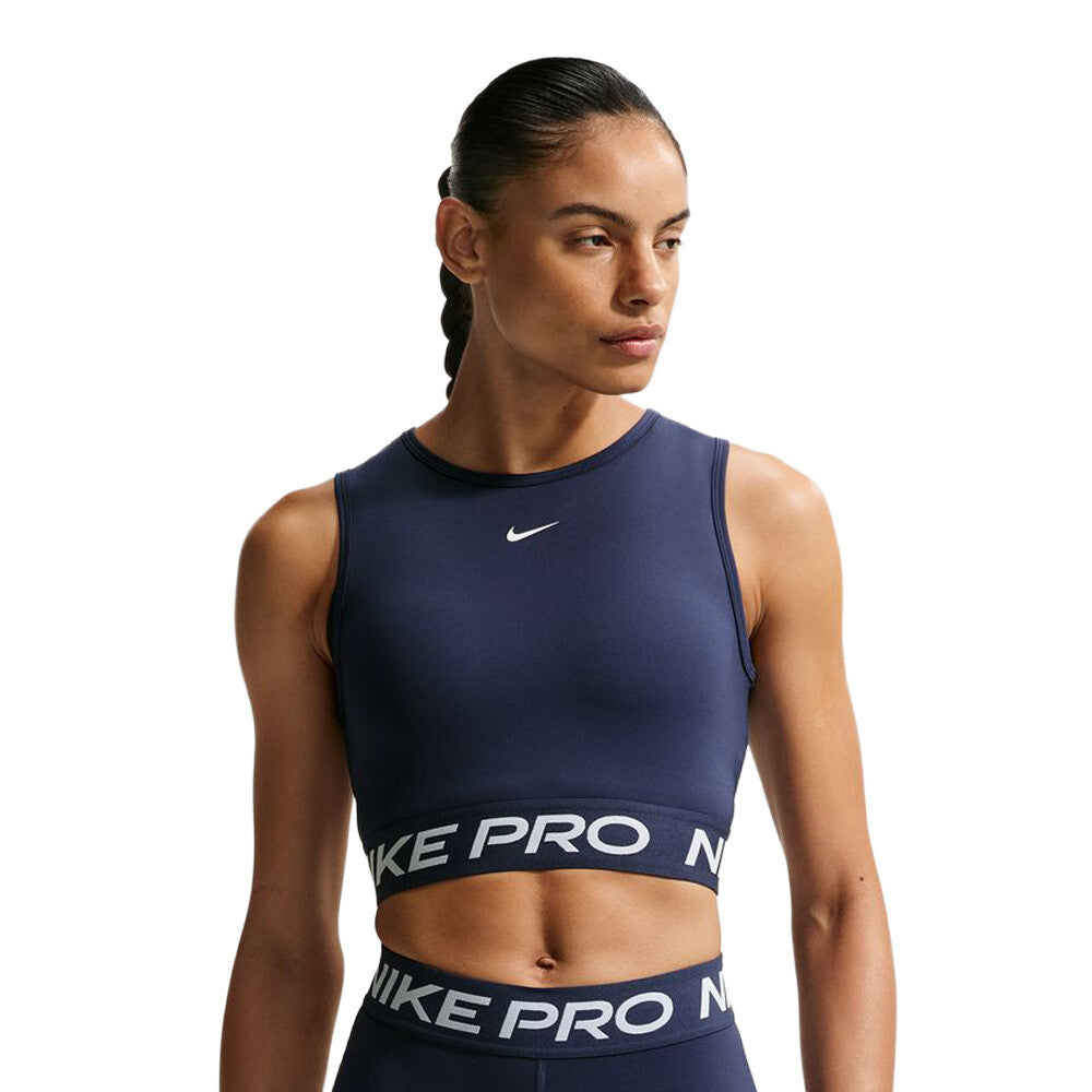 Nike Pro Dri-FIT Women's Tank Top - Midnight Navy/White (2)