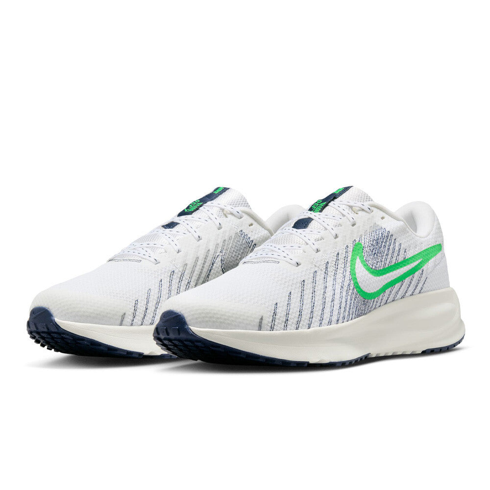 Nike Run Defy Men's Running Shoes - White/Green Spark/Midnight Navy