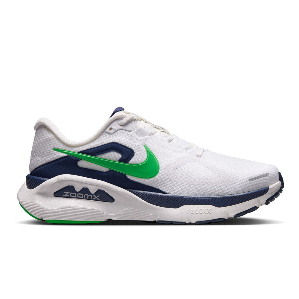 Nike Structure Plus Men's Running Shoes - White/Green Spark/Midnight Navy