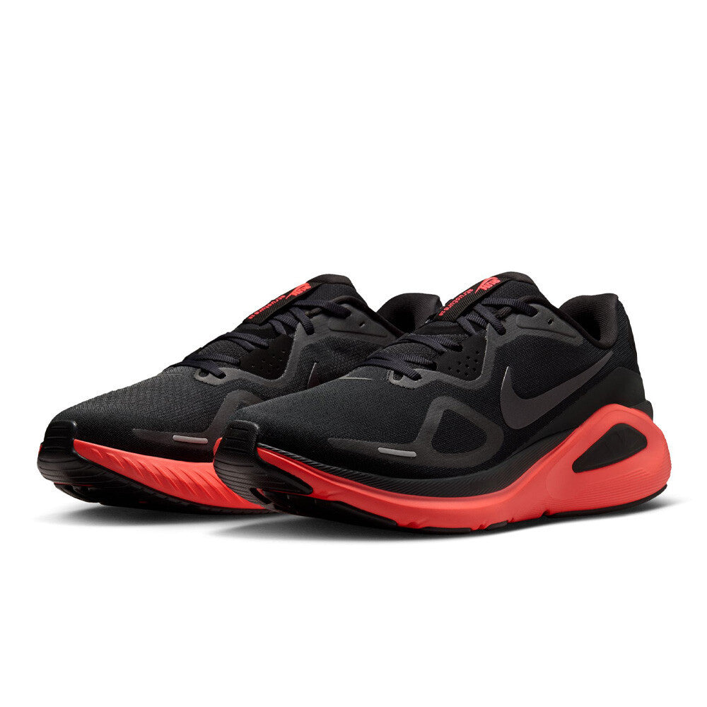 Nike Structure 26 Men's Running Shoes - Black/Bright Crimson/Dark Smoke Grey