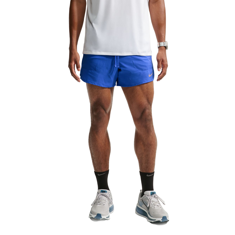 Nike Dri-FIT Stride 5 Inch Brief-Lined Men's Shorts - Hyper Royal/Reflective Silver