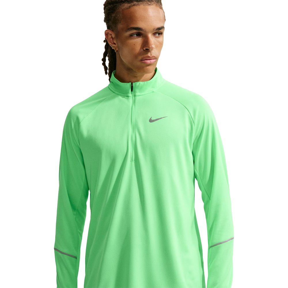 Nike Miler Dri-FIT 1/2 Zip Men's Running Top - Illusion Green/Reflective Silver