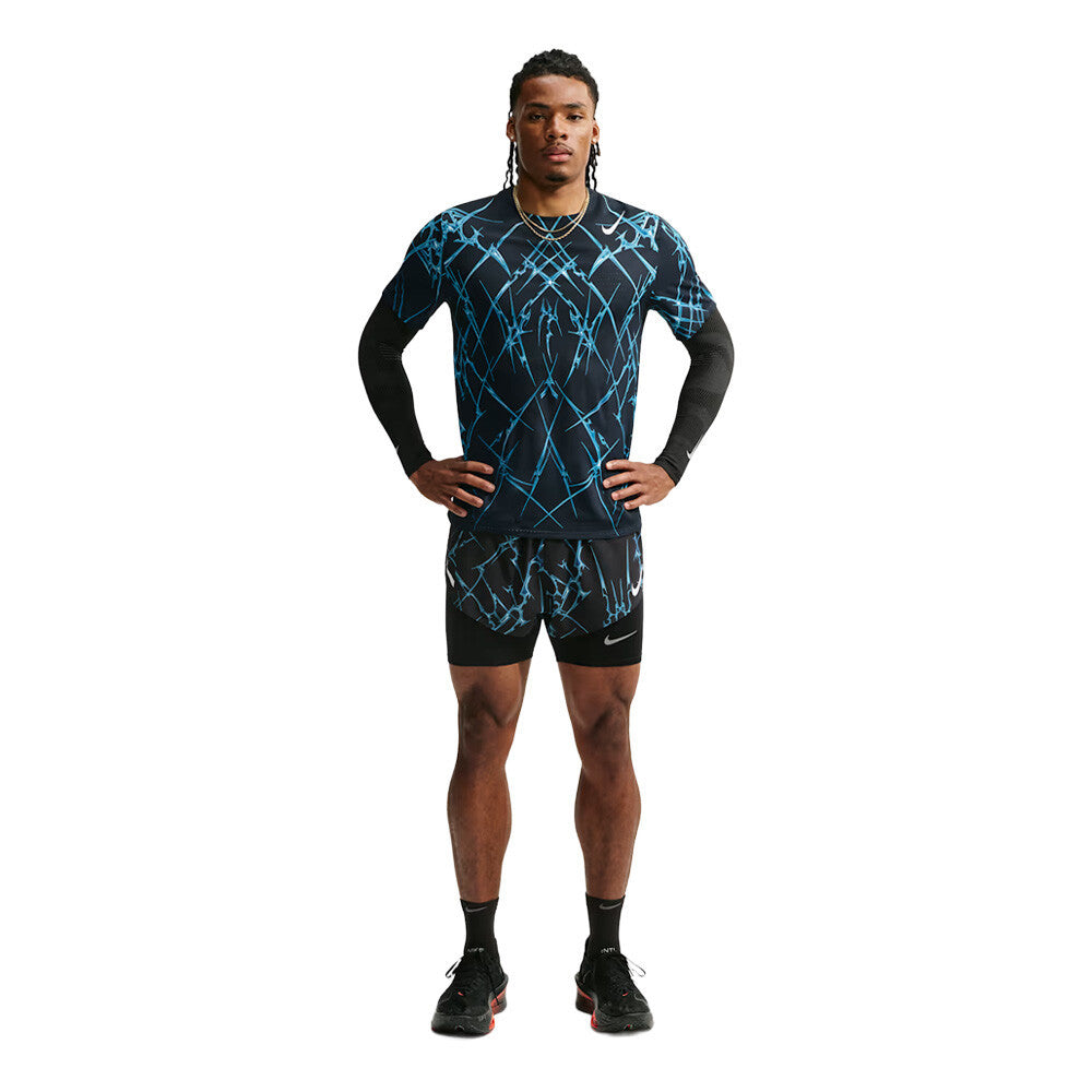 Nike Aeroswift Dri-FIT ADV Printed Men's Running T-Shirt - Black/White