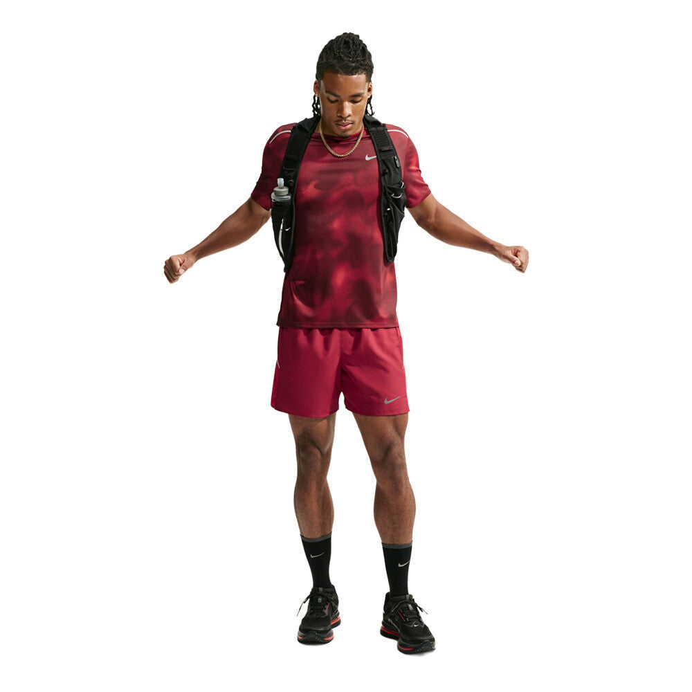 Nike Dri-FIT Miler 5 Inch 2-in-1 Men's Running Shorts - Tough Red/Sport Red