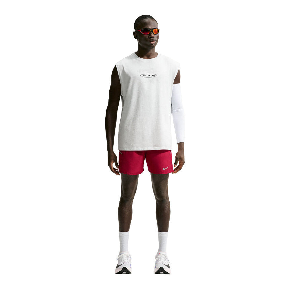 Nike Miler Dri-FIT 5 Inch Brief-Lined Men's Running Shorts - Tough Red/Sport Red/Reflective Silver