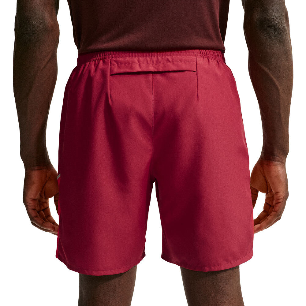 Nike Dri-FIT Miler 7 Inch Brief-Lined Men's Running Shorts - Tough Red/Sport Red/Reflective Silver