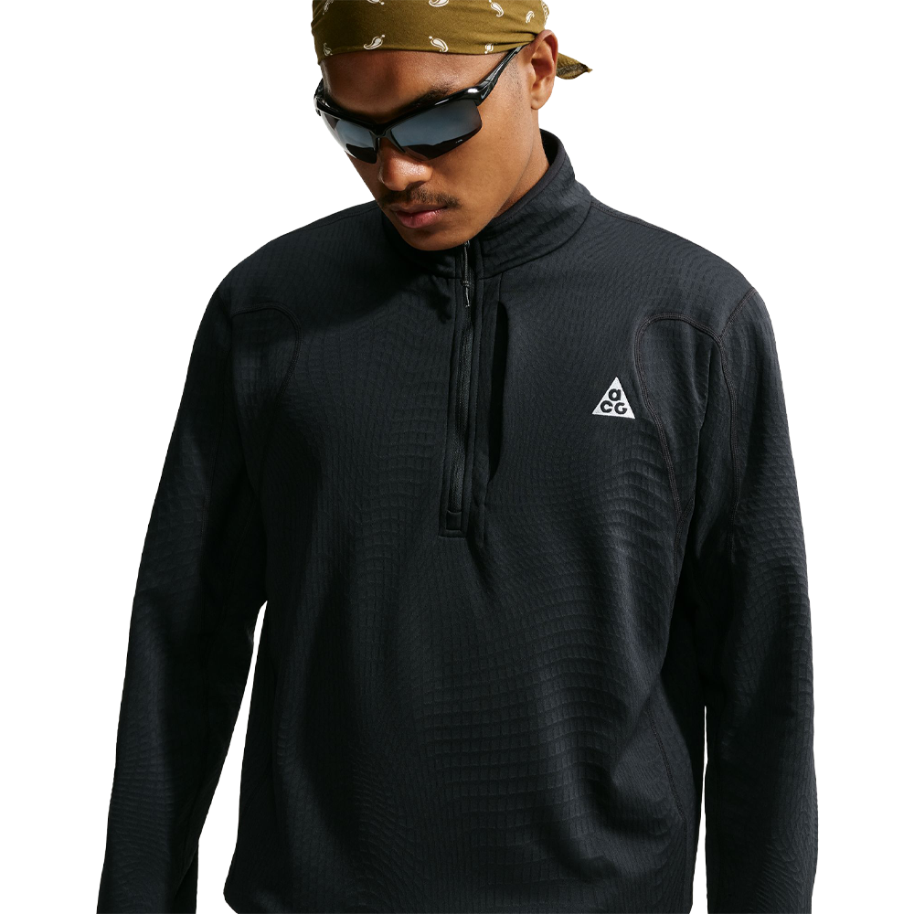 Nike ACG Wolf Grid Therma-FIT Half-Zip Men's Top - Black/Summit White