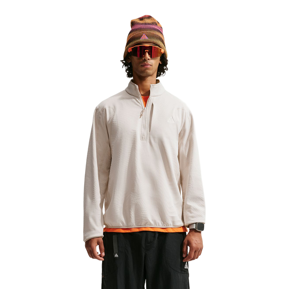 Nike ACG Wolf Grid Therma-FIT Half-Zip Men's Top - Light Orewood Brown/Cream Ii/Summit White