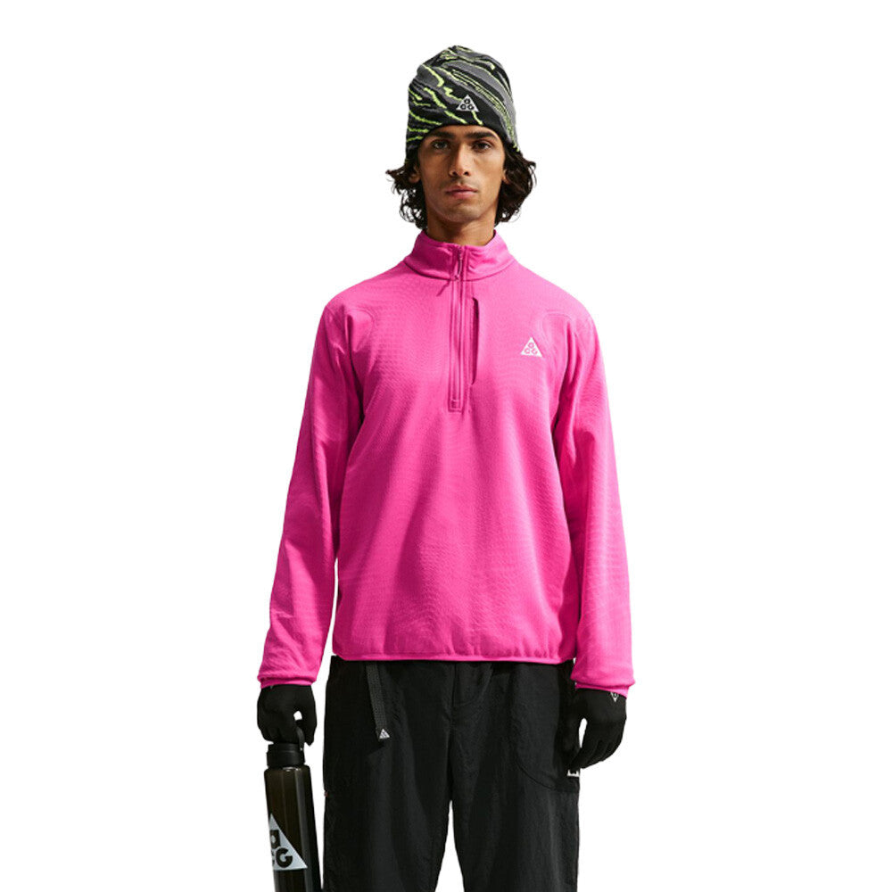 Nike ACG Wolf Grid Therma-FIT Half-Zip Men's Trail Running Top - Desert Pink/Summit White