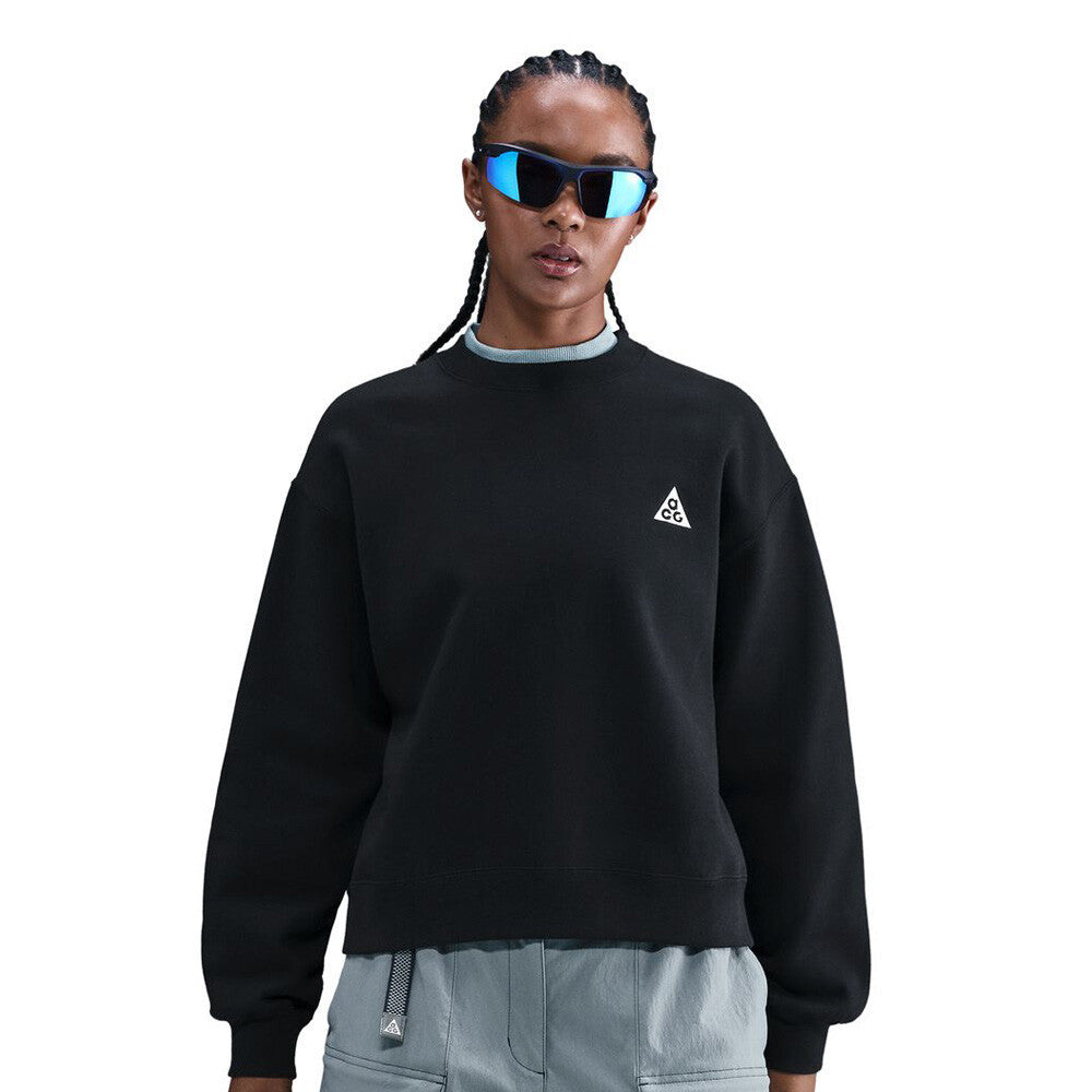 Nike ACG Tuff Fleece Crew-Neck Women's Sweatshirt - Black/Summit White