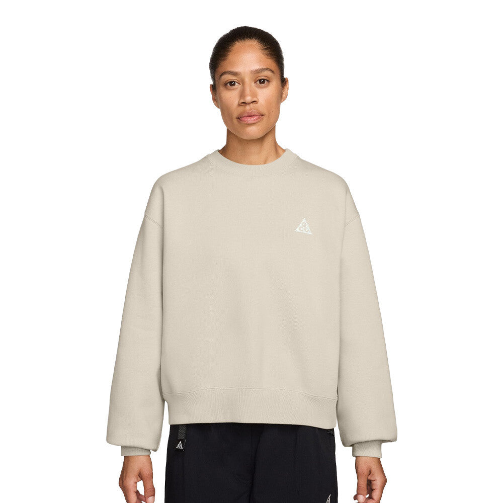 Nike ACG Tuff Fleece Crew-Neck Women's Sweatshirt - Light Orewood/Summit White
