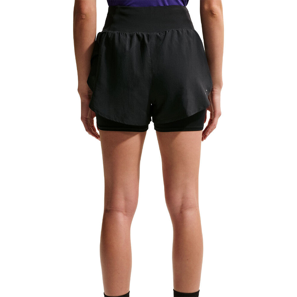 Nike Tempo Flow Dri-FIT 2-in-1 Women's Running Shorts - Black/Reflective Silver