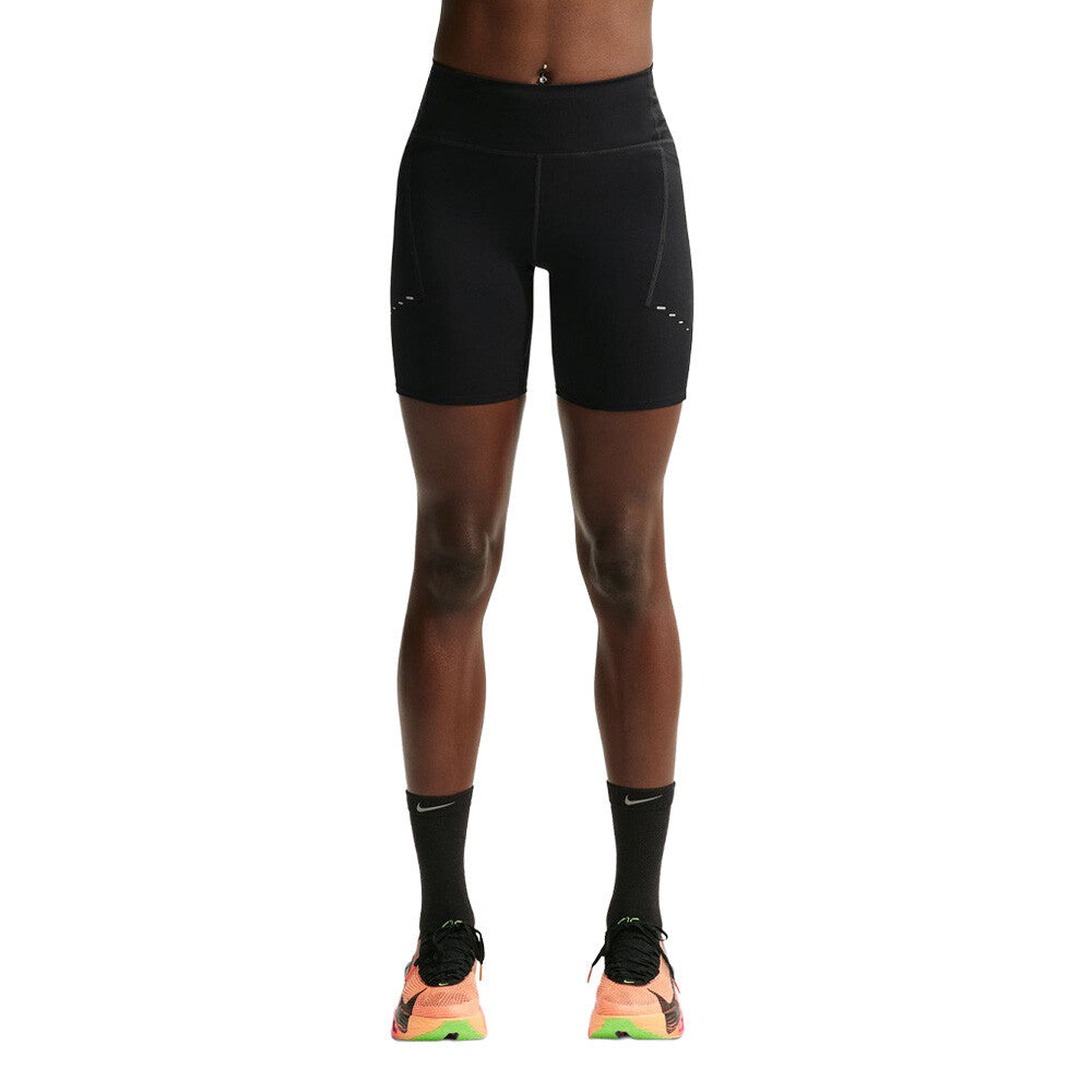 Nike Swift Dri-FIT High-Waisted 7-Inch Women's Running Shorts - Black/Reflective Silver