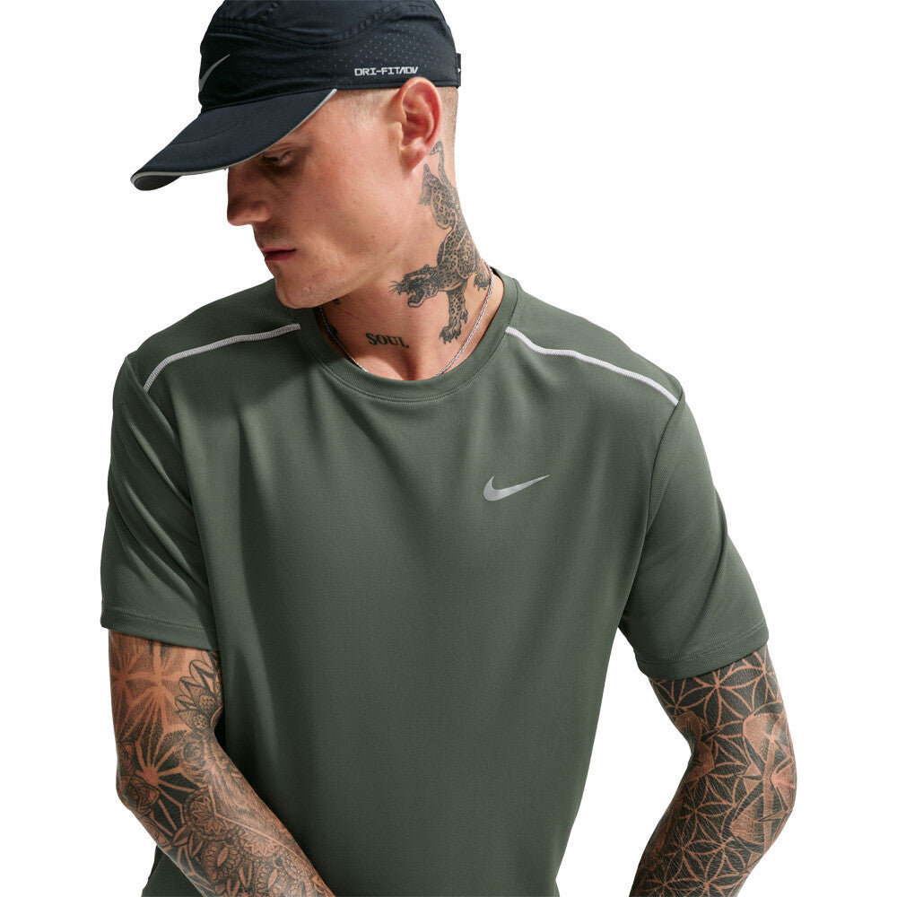 Nike Dri-FIT Miler Men's Running T-Shirt - Camo Green/Mineral Slate
