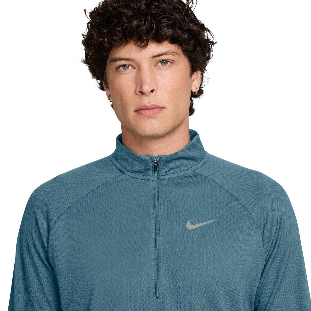 Nike Miler Dri-FIT 1/2 Zip Men's Running Top - Smokey Blue/Reflective Silver