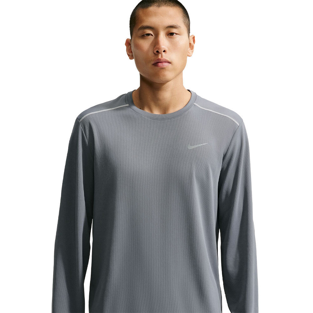 Nike Dri-FIT Miler Men's Running Top - Smoke Grey/Reflective Silver